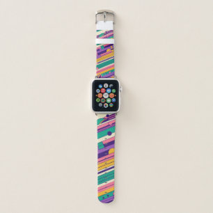 Cool, colorful 80s/90s retro designed apple watch band