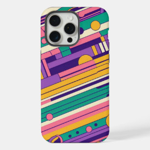 Cool, colorful 80s/90s retro designed iPhone 15 pro max case