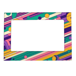Cool, colorful 80s/90s retro designed magnetic frame