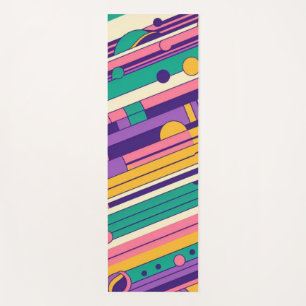 Cool, colorful 80s/90s retro designed yoga mat
