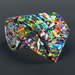 Cool Colorful Abstract Art Paint Splatter Pattern Neck Tie<br><div class="desc">Great gift idea for women,  men,  mom,  dad,  wife,  husband,  her,  him,  girlfriend,  boyfriend,  teenage girl,  teenage boy,  girls,  boys,  friend woman,  friend man,  women who have everything,  men who have everything.</div>