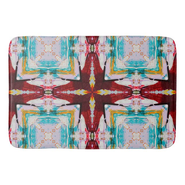 Cool Colorful Abstract Bath Mat (Front)