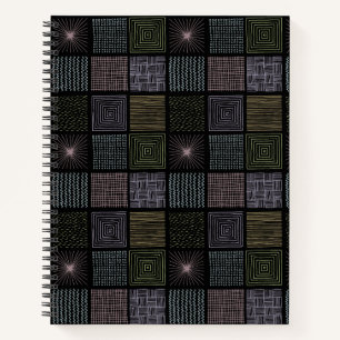Cool Colorful Abstract Black Notebook