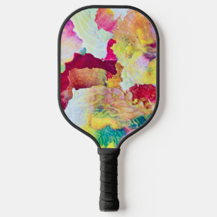 Cool & Colorful Abstract Fine Art Pickleball Paddle