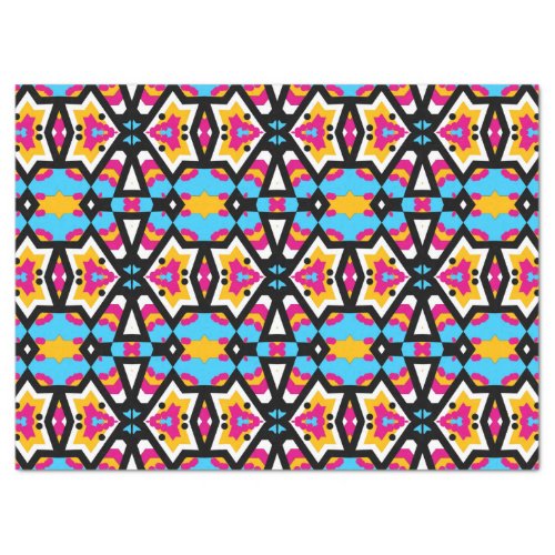 Cool Colorful Abstract Geometric Pattern Tissue Paper