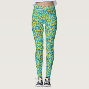 Cool Colorful Abstract Geometric Stained Glass Leggings