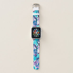 Cool Colorful Abstract Watercolors Pattern Apple Watch Band