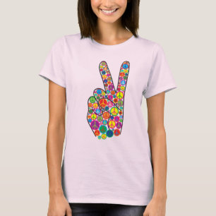 Cool, Colorful, and Groovy Peace Signs T-Shirt