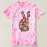 Cool, Colorful, and Groovy Peace Signs T-shirt