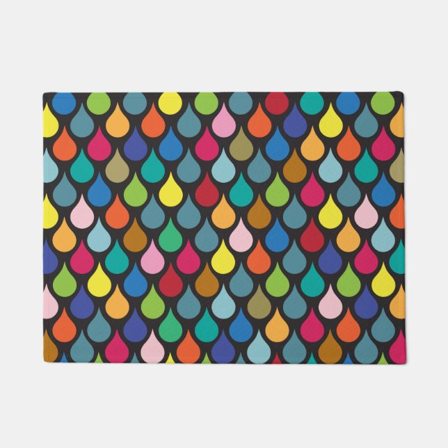 Cool Colorful Animal Scale Pattern Doormat (Front)