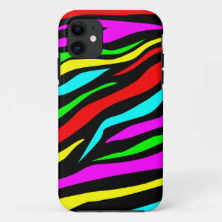 Cool Colorful/Black Zebra Print - iPhone 5 Case