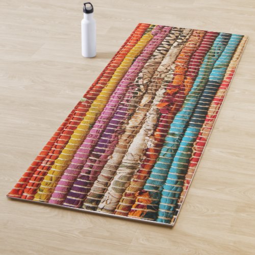 Cool Colorful Carpet Boho Rag Rug Pattern Fitness Yoga Mat