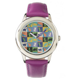 Cool Colorful Cats in Quilt Squares Watch