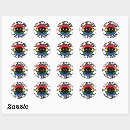 Cool Colorful Celebrate Neurodiversity quote White Classic Round Sticker