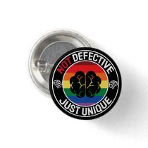 Cool Colorful Celebrate Neurodiversity Saying Button