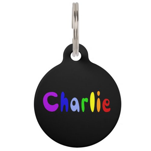 Cool Colorful Charlie Name Tag