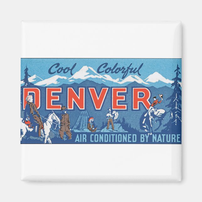 Cool Colorful Denver Magnet (Front)