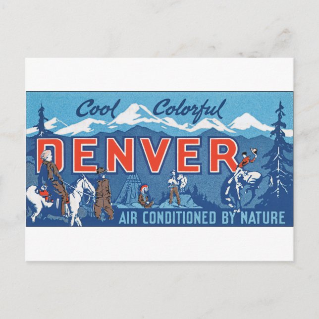 Cool Colorful Denver Postcard (Front)