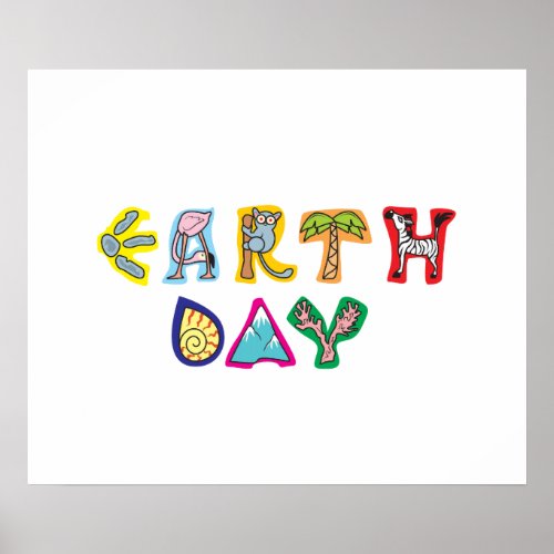 Cool Colorful Earth Day Custom Poster Print