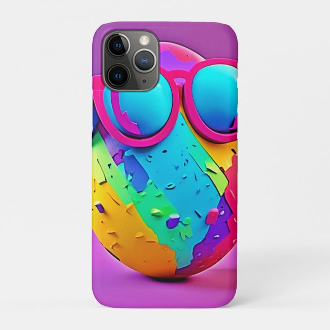 Cool Colorful Egg Case-Mate iPhone Case (Back)