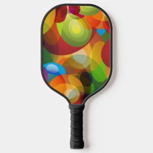 Cool Colorful Fantasy Bubbles and Circles Pickleball Paddle