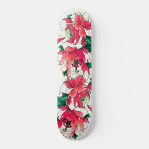 Cool Colorful Flowers Girl Deck Skateboard