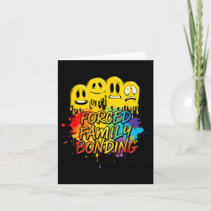 Cool Colorful Forced Family Bonding Speech Costume Card