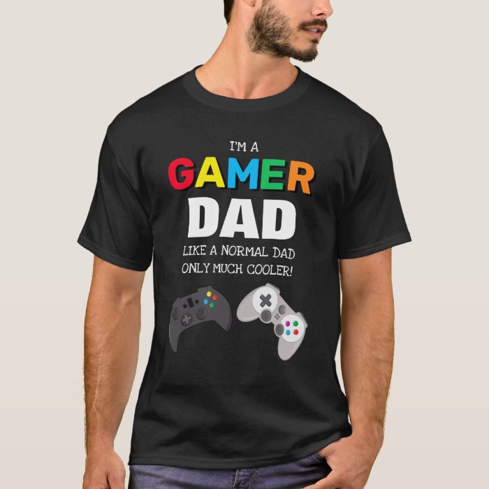 Cool Colorful 'GAMER' DAD | Father's Day T-Shirt