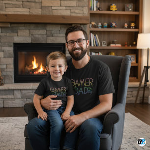 Cool Colorful 'GAMER' DAD   Father's Day T-Shirt