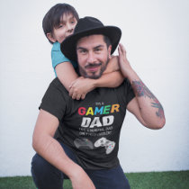 Cool Colorful 'GAMER' DAD | Father's Day T-Shirt