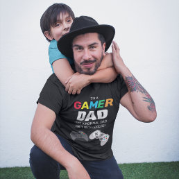Cool Colorful &#39;GAMER&#39; DAD | Father&#39;s Day T-Shirt