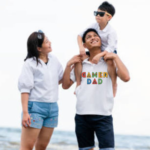 Cool Colorful 'GAMER' DAD   Father's Day T-Shirt