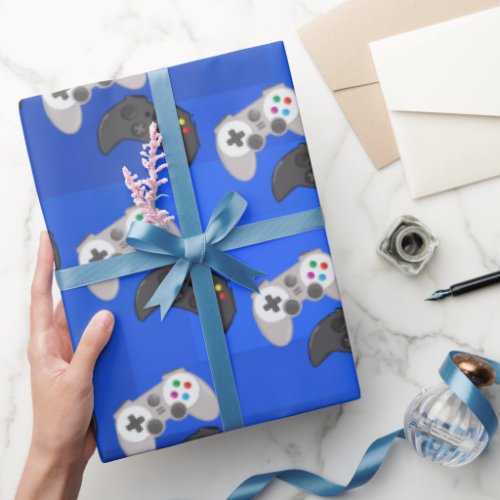 Cool Colorful Gamer Video Game Wrapping Paper