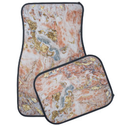 Cool Colorful Gold Marble Stone Car Floor Mat