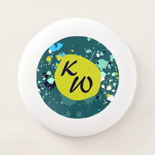 Cool Colorful Green Initial Wham_O Frisbee