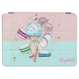 Cool Colorful Ice Cream Macaroons  iPad Air Cover