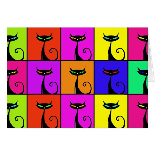 Cool Colorful Kitty Cat Pop Art (Front Horizontal)