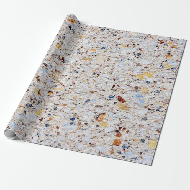 Cool Colorful Marble Granite Stone Texture Wrapping Paper (Unrolled)