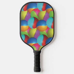 Cool Colorful Metallic Balls Pickleball Paddle
