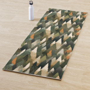Cool Colorful Nature Pattern Rustic Forest Yoga Mat