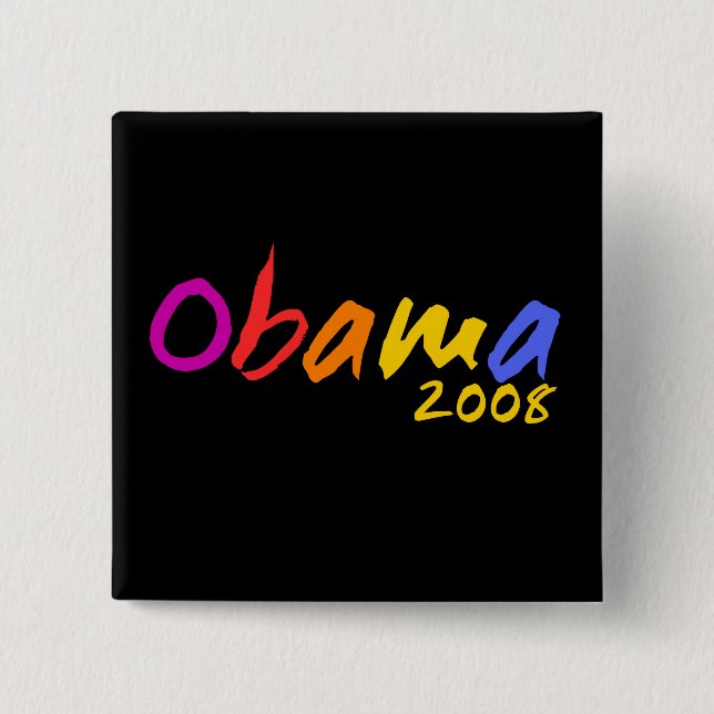 Cool Colorful Obama 2008 Buttons (Front)