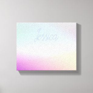 Cool Colorful Ombre Gradients & Your Script Canvas Print