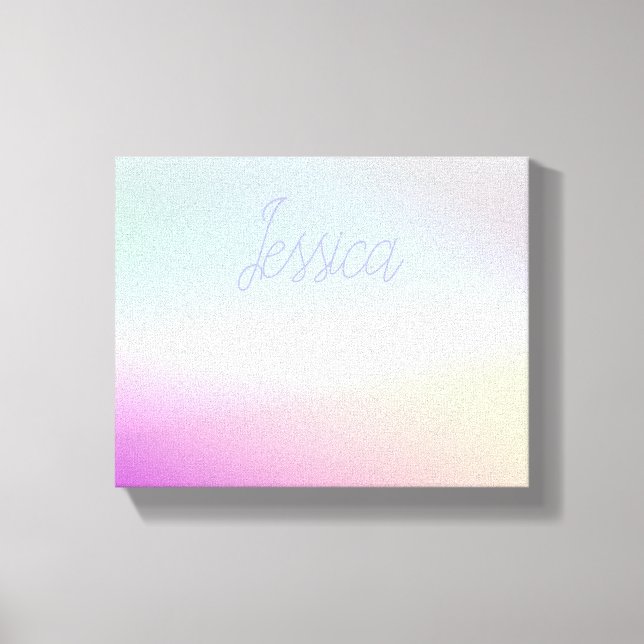 Cool Colorful Ombre Gradients & Your Script Canvas Print (Front)