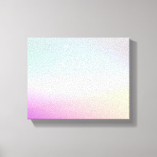 Cool Colorful Ombre Gradients & Your Script Canvas Print
