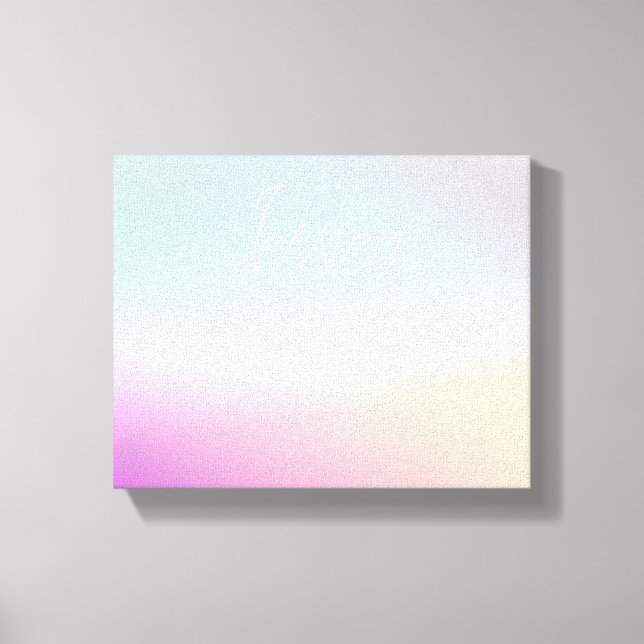 Cool Colorful Ombre Gradients & Your Script Canvas Print (Front)