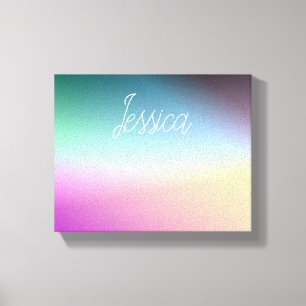 Cool Colorful Ombre Gradients & Your Script Canvas Print
