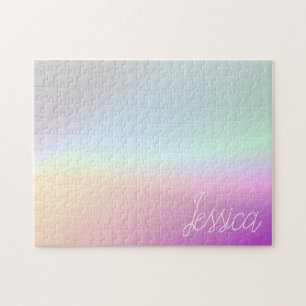 Cool Colorful Ombre Gradients & Your Script Jigsaw Puzzle