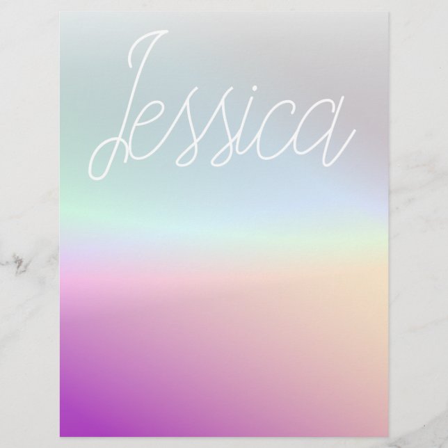 Cool Colorful Ombre Gradients & Your Script Letterhead (Front)