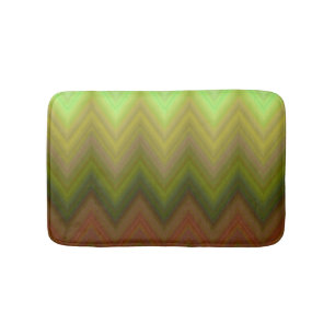 Cool Colorful Ombre Zigzag Chevron Pattern Bath Mat