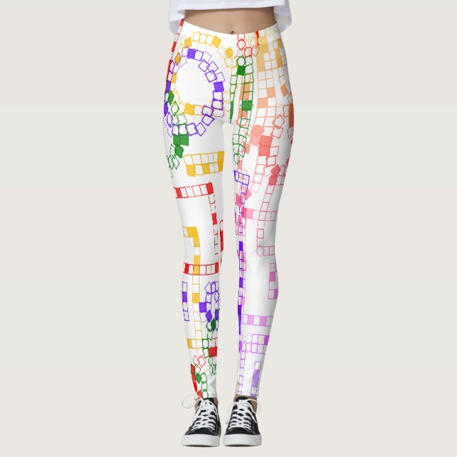 Cool Colorful Patterned Leggings (Front)